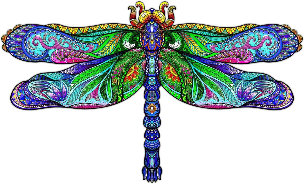 Wooden Jigsaw Puzzle-Big Dragonfly 66d056345815d