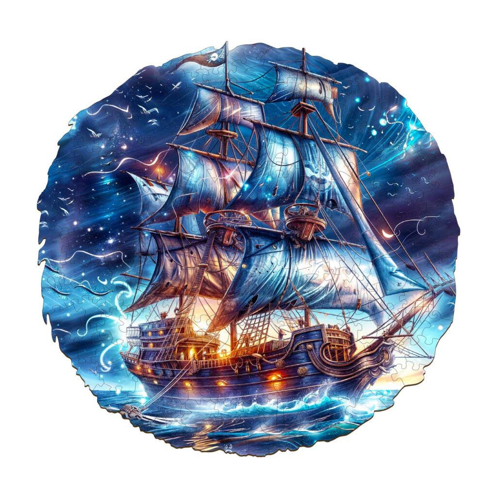 Wooden Jigsaw Puzzle-Blue Line 66d28d53bd25f