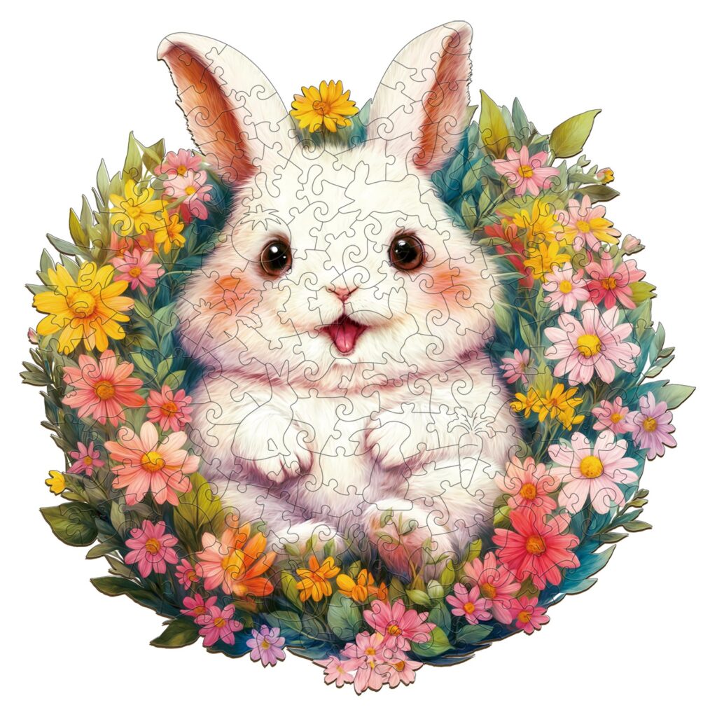 Wooden Jigsaw Puzzle – Fluffy Rabbit 66d0e6ab636d7