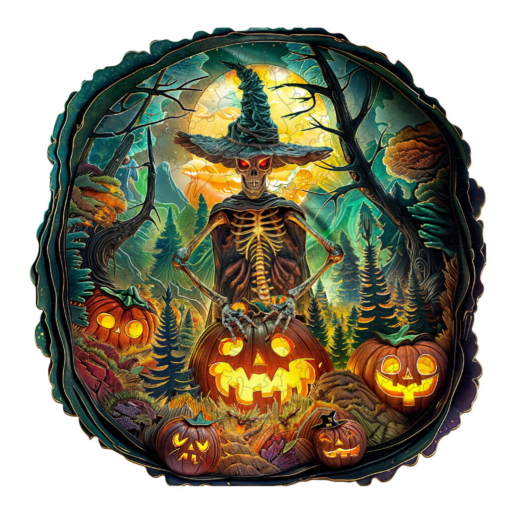 Wooden Jigsaw Puzzle-Halloween Skeleton 66d11a7a1c877