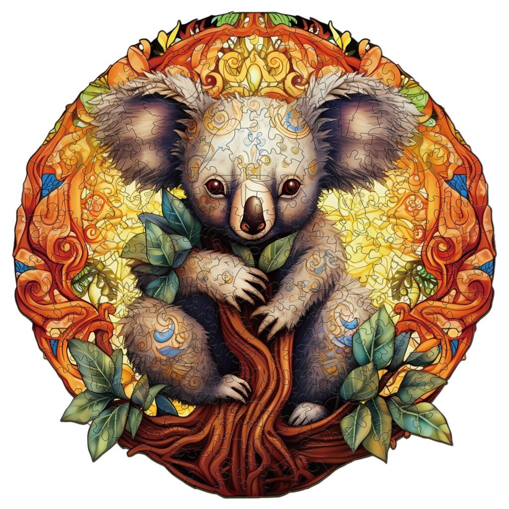 Wooden Jigsaw Puzzle-Mandala Koala 66d2118b9040a