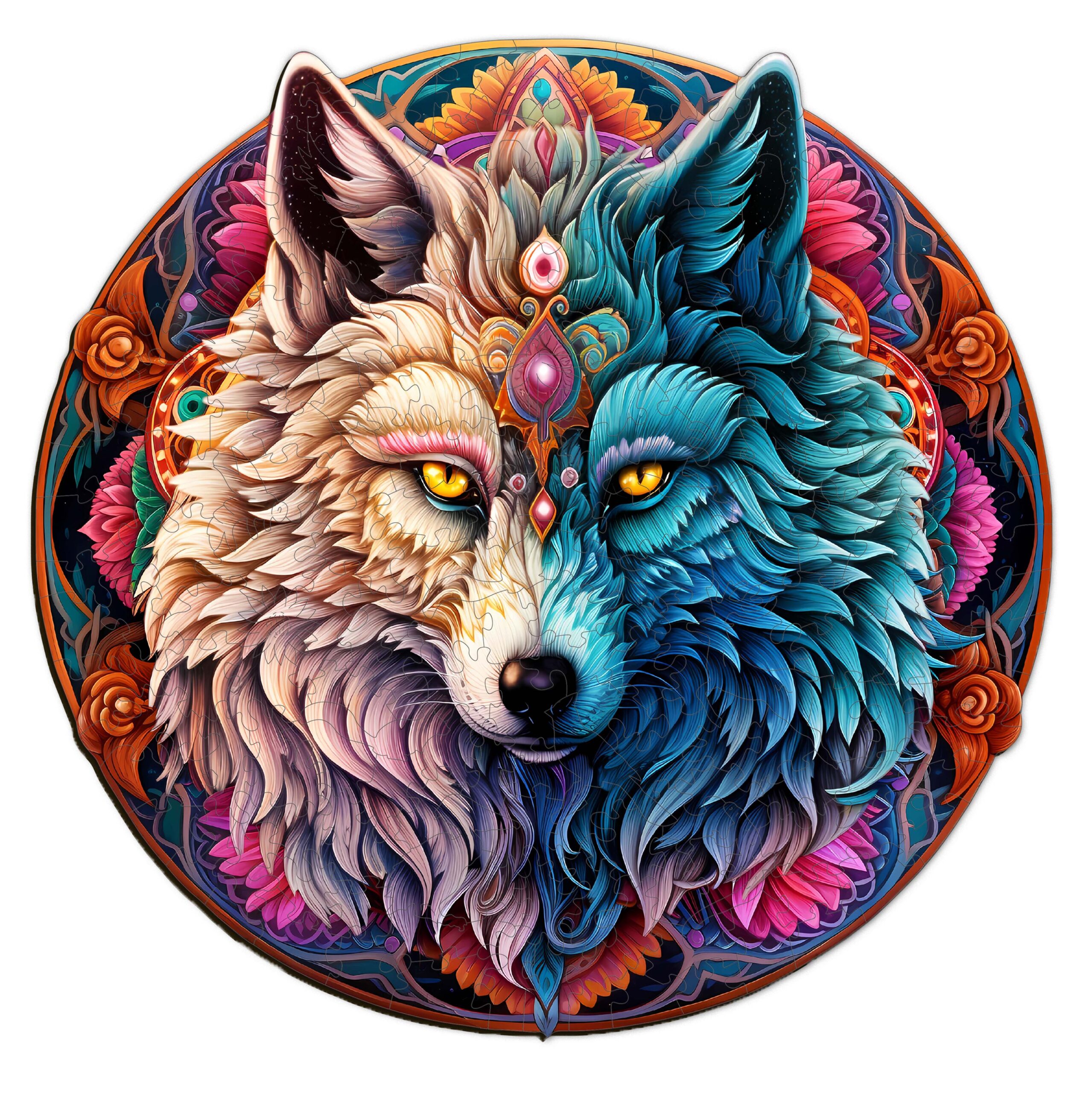 You are currently viewing Wooden Jigsaw Puzzle-MANDALA YIN YANG WOLF 66d16260d8a53