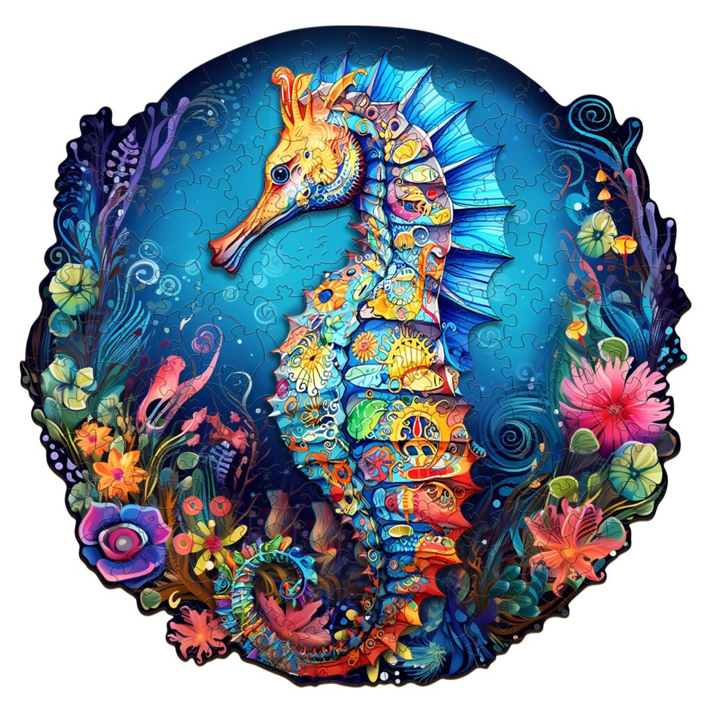 Wooden Jigsaw Puzzle-Seahorse 2 66d1585562094