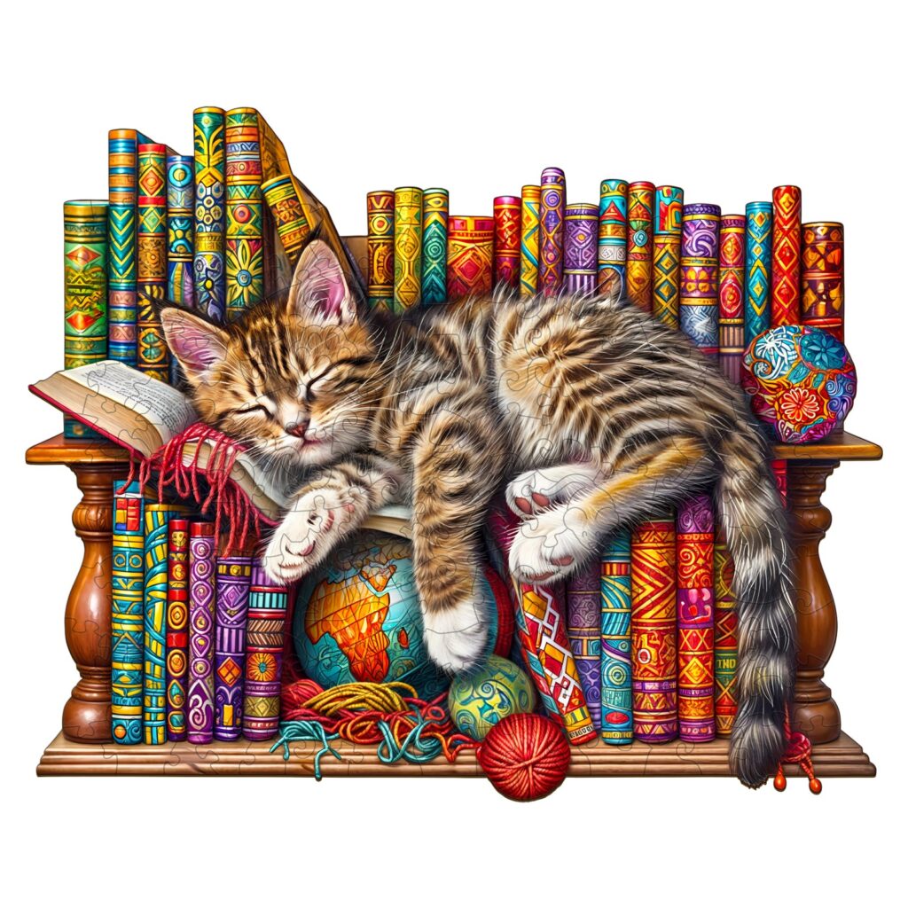 Wooden Jigsaw Puzzle – Sleepy Cat 66d0609d1629e