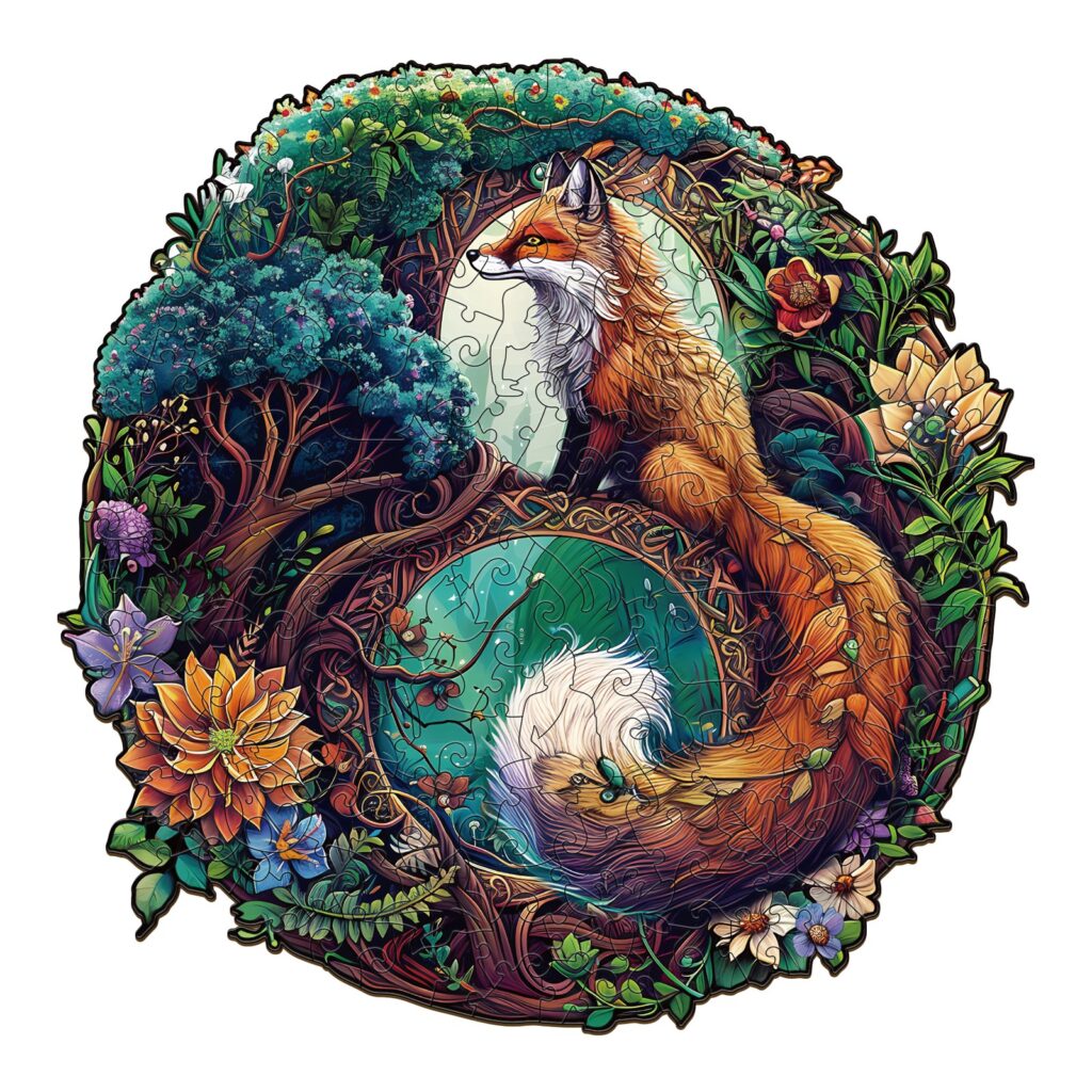 Wooden Jigsaw Puzzle – Yin Yang Fox 3 66d037581ff37