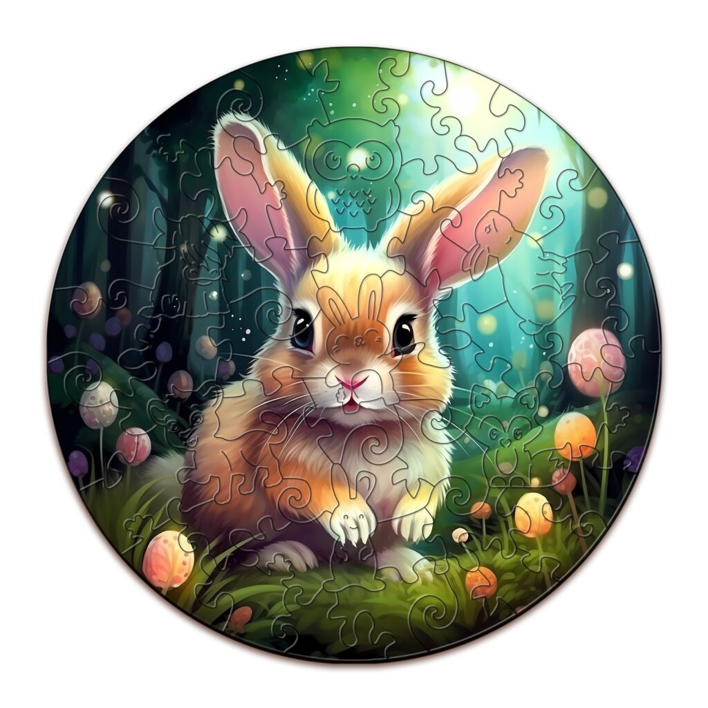 Children Wooden Jigsaw Puzzle-Cute Bunny 66d97fc8ae9a6