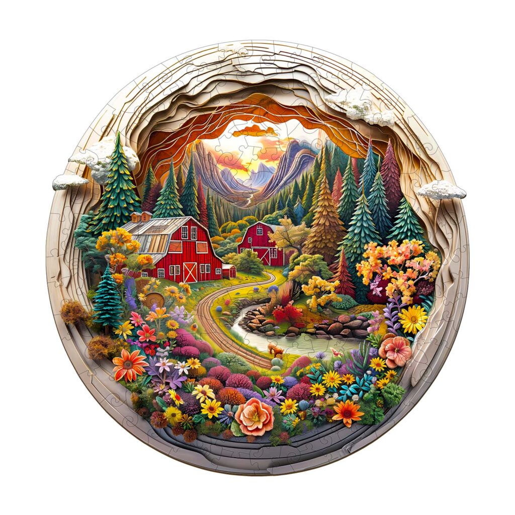 Wooden Jigsaw Puzzle – 3D Farm 66eec4e077b69