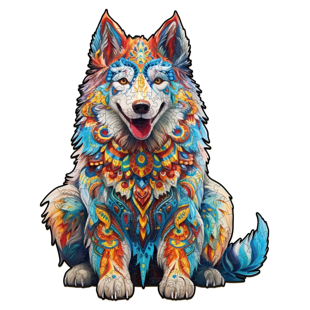 Wooden Jigsaw Puzzle-Alaskan Malamute 66e3da4399a1b