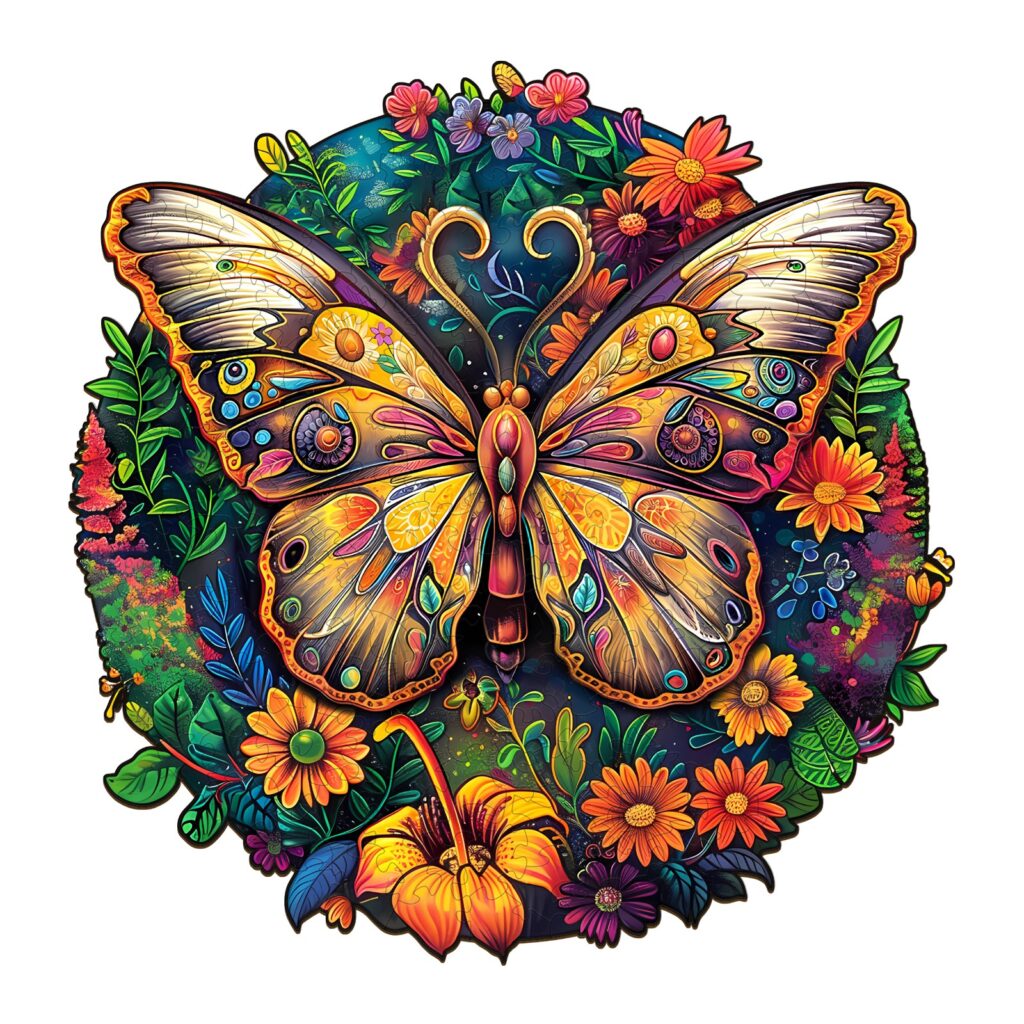 Wooden Jigsaw Puzzle – Ancient Butterfly 2 66da2f22d6d1f