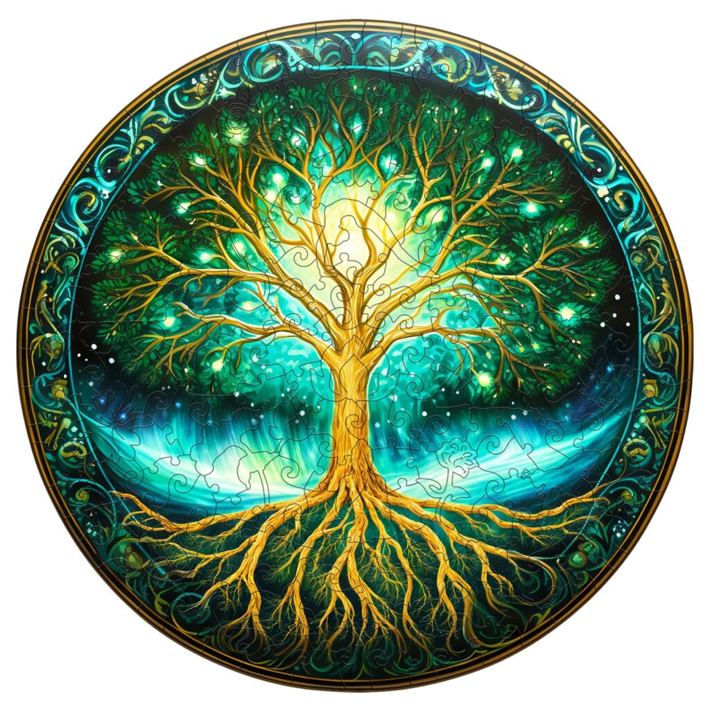 Wooden Jigsaw Puzzle-Aurora Tree of life 66e954c24d535