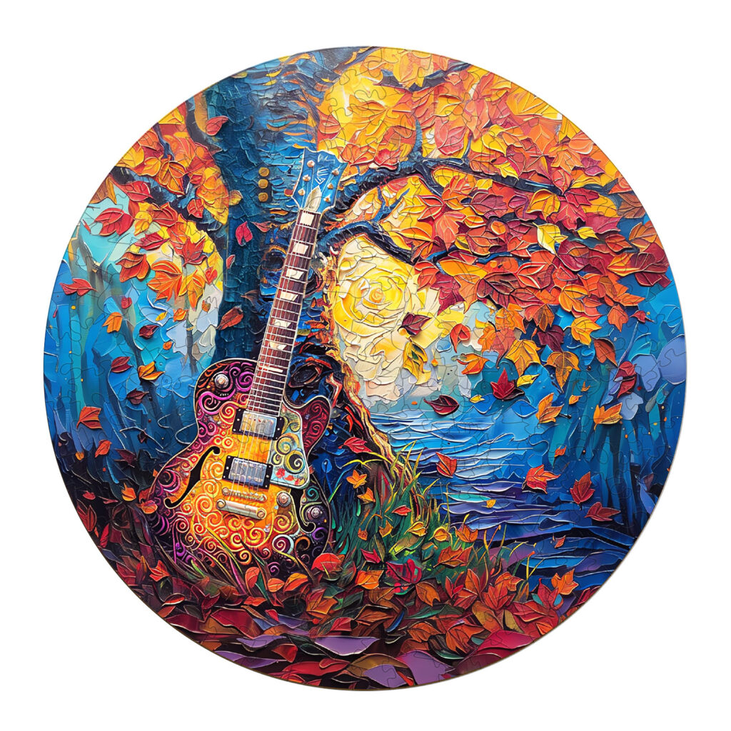 Wooden Jigsaw Puzzle – Autumn Guitar 66eef85d4338b