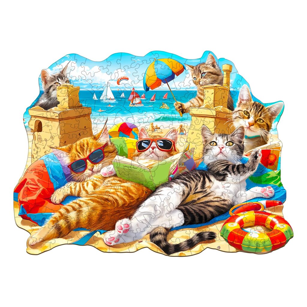 Wooden Jigsaw Puzzle – Beach Cat 66e54333d452a