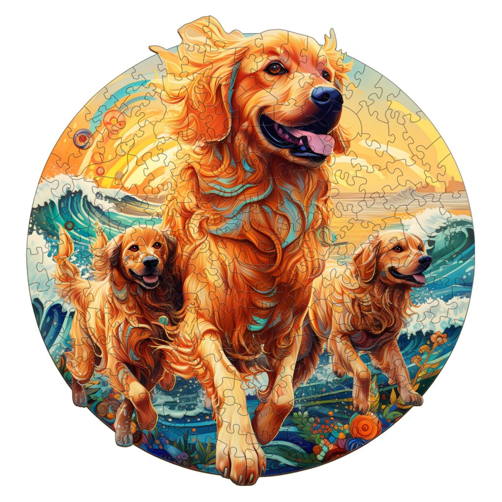 Wooden Jigsaw Puzzle – Beach Golden Family 66e233561f5b1