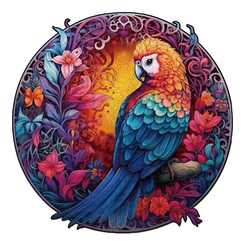 Wooden Jigsaw Puzzle-Beautiful Parrot 66e2d86a7d8d6