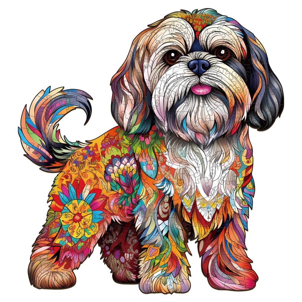 Wooden Jigsaw Puzzle-Beautiful shih tzu 66ee91388755d