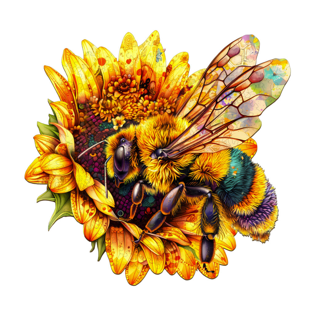 Wooden Jigsaw Puzzle – Bee Collecting Nectar 66e9881e3f62f