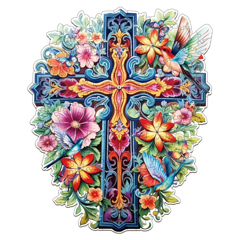 Wooden Jigsaw Puzzle-Blessing Cross-2 66eae6c1dc2dd