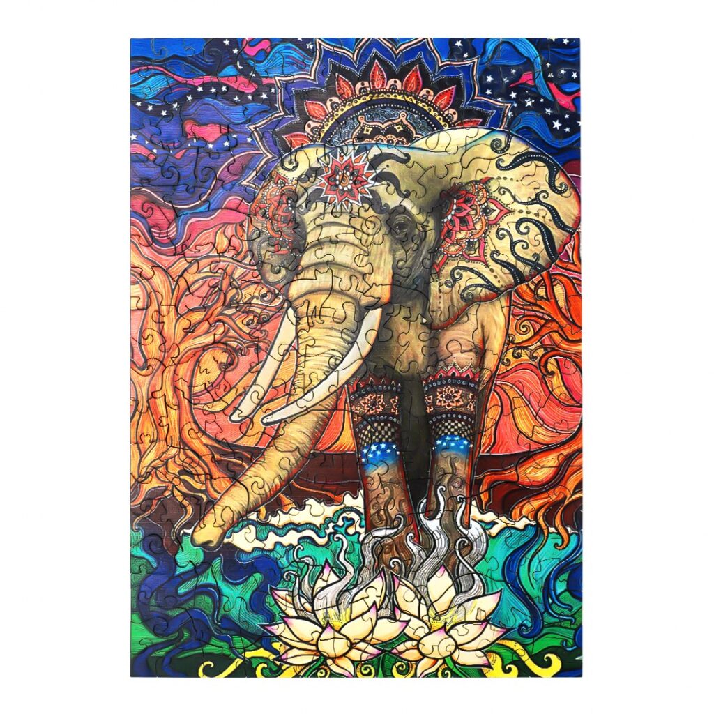 Wooden Jigsaw Puzzle-BOHEMIAN ELEPHANT 66e731ffd95ba