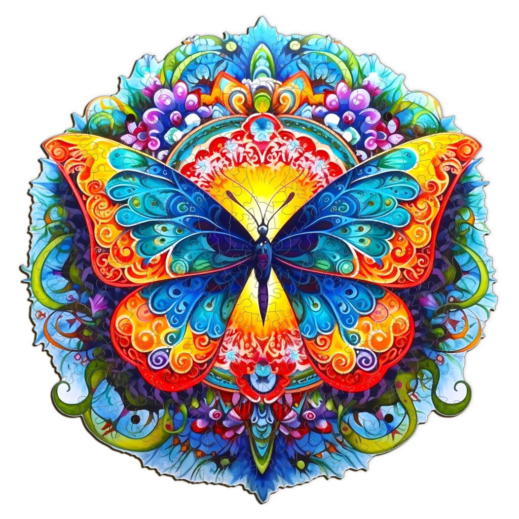 Wooden Jigsaw Puzzle-Butterfly 66edf6929c48f