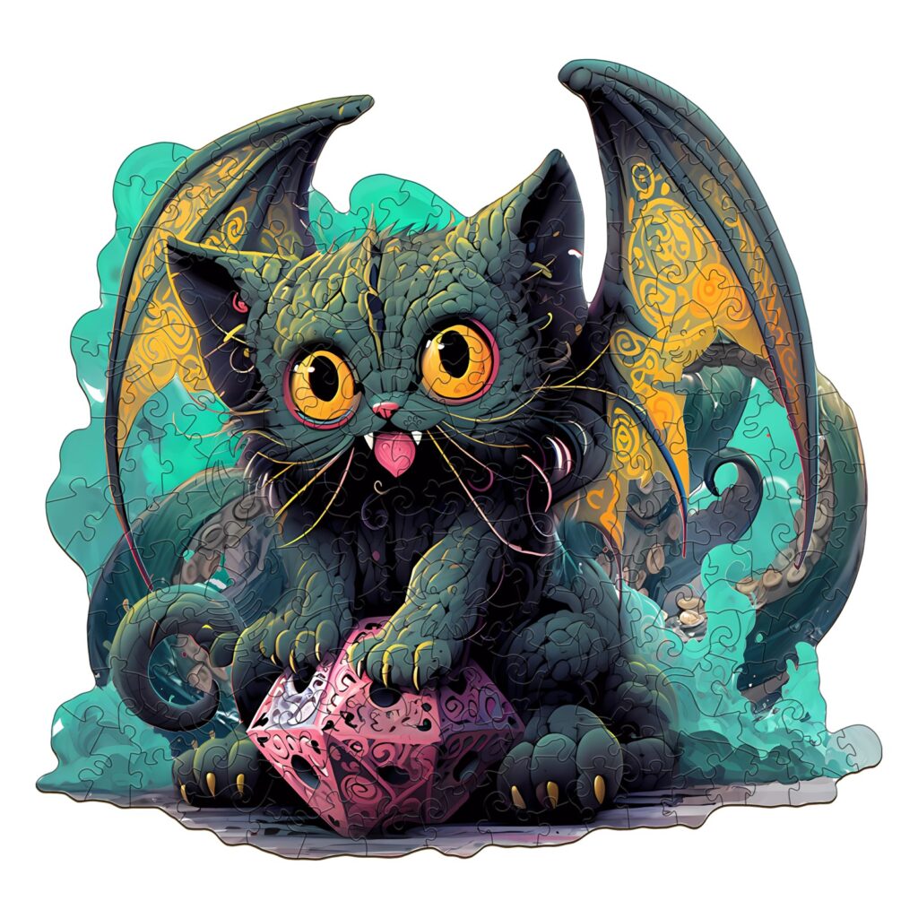 Wooden Jigsaw Puzzle – Cat Cthulhu 66dc096ce57ca