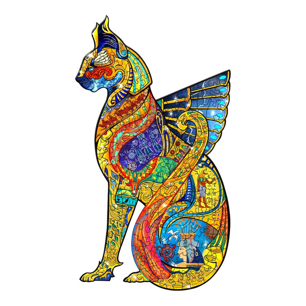 Wooden Jigsaw Puzzle -CAT STATUE 66edec5937c1e
