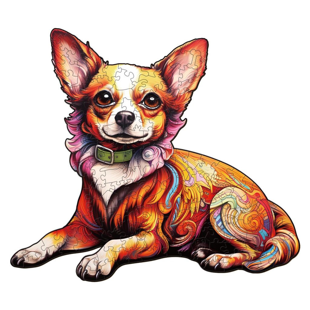 Wooden Jigsaw Puzzle-Charming Chihuahua 66e50f8d5e589