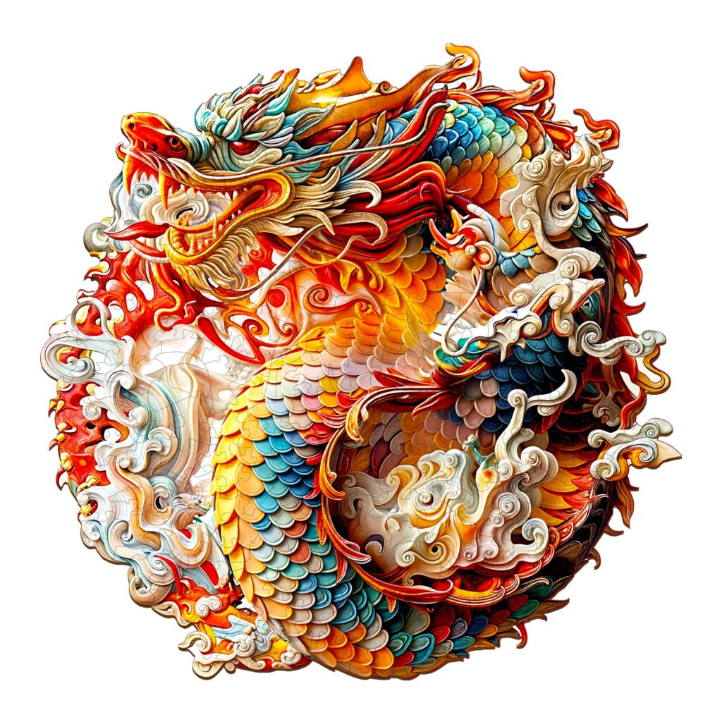 Wooden Jigsaw Puzzle – Chinese Dragon 1 66de88f91e68e