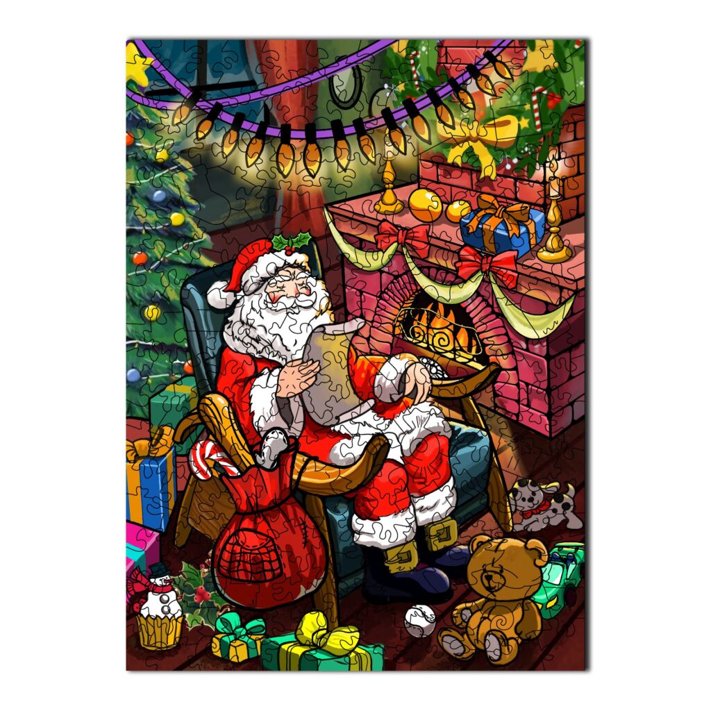 Wooden Jigsaw Puzzle-CHRISTMAS EVE 66def0048be6e