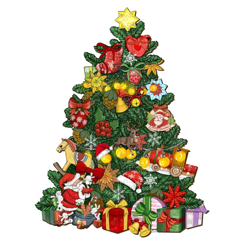Wooden Jigsaw Puzzle-CHRISTMAS TREE 66e9021fb441d