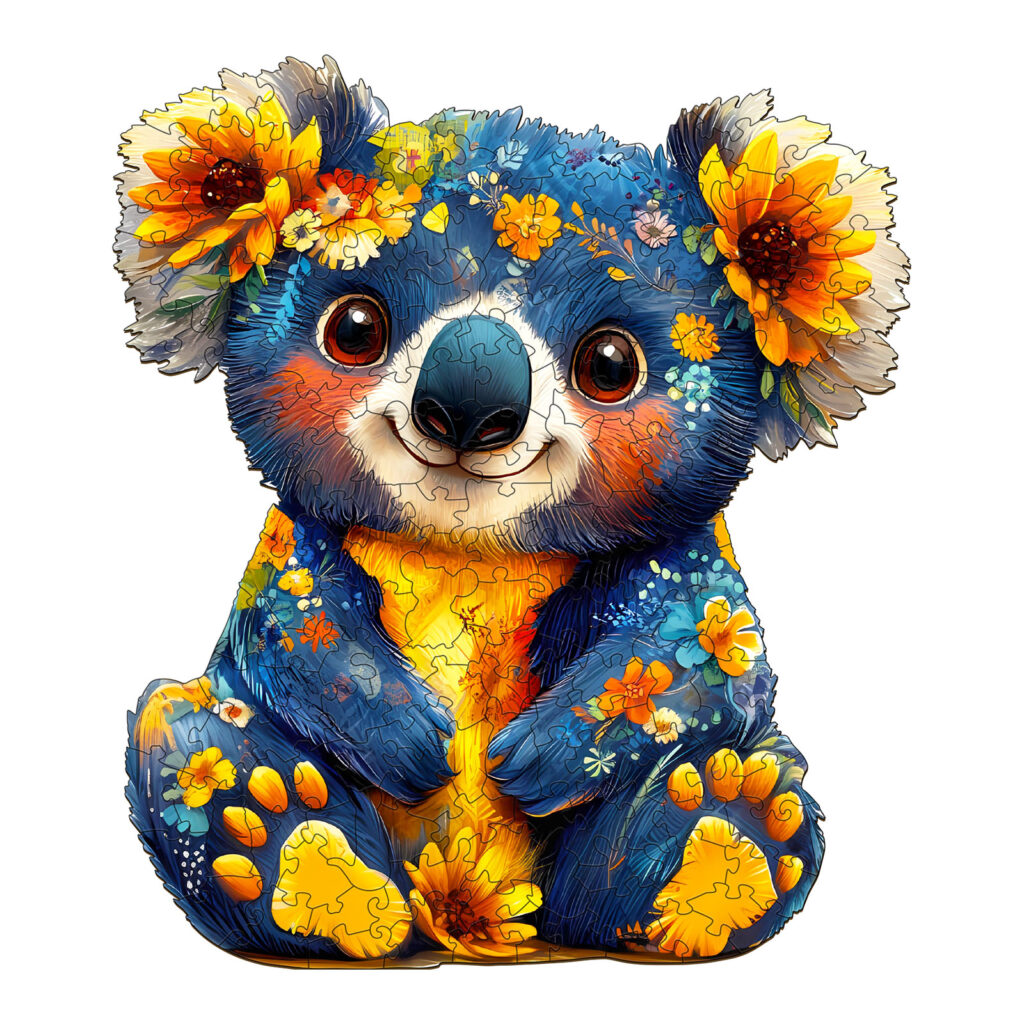 Wooden Jigsaw Puzzle – Colorful Koala 66ef21af793be
