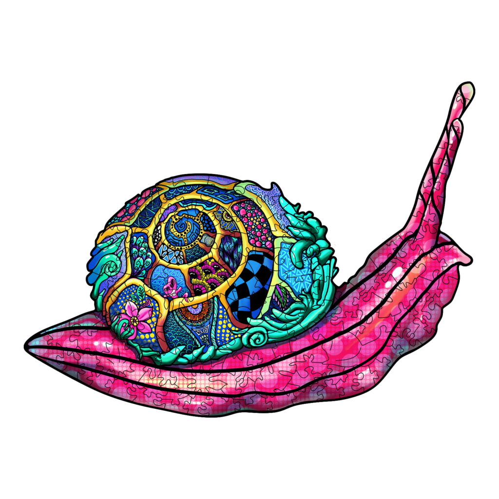 Wooden Jigsaw Puzzle-COLORFUL SNAIL 66ddb04ab1e19