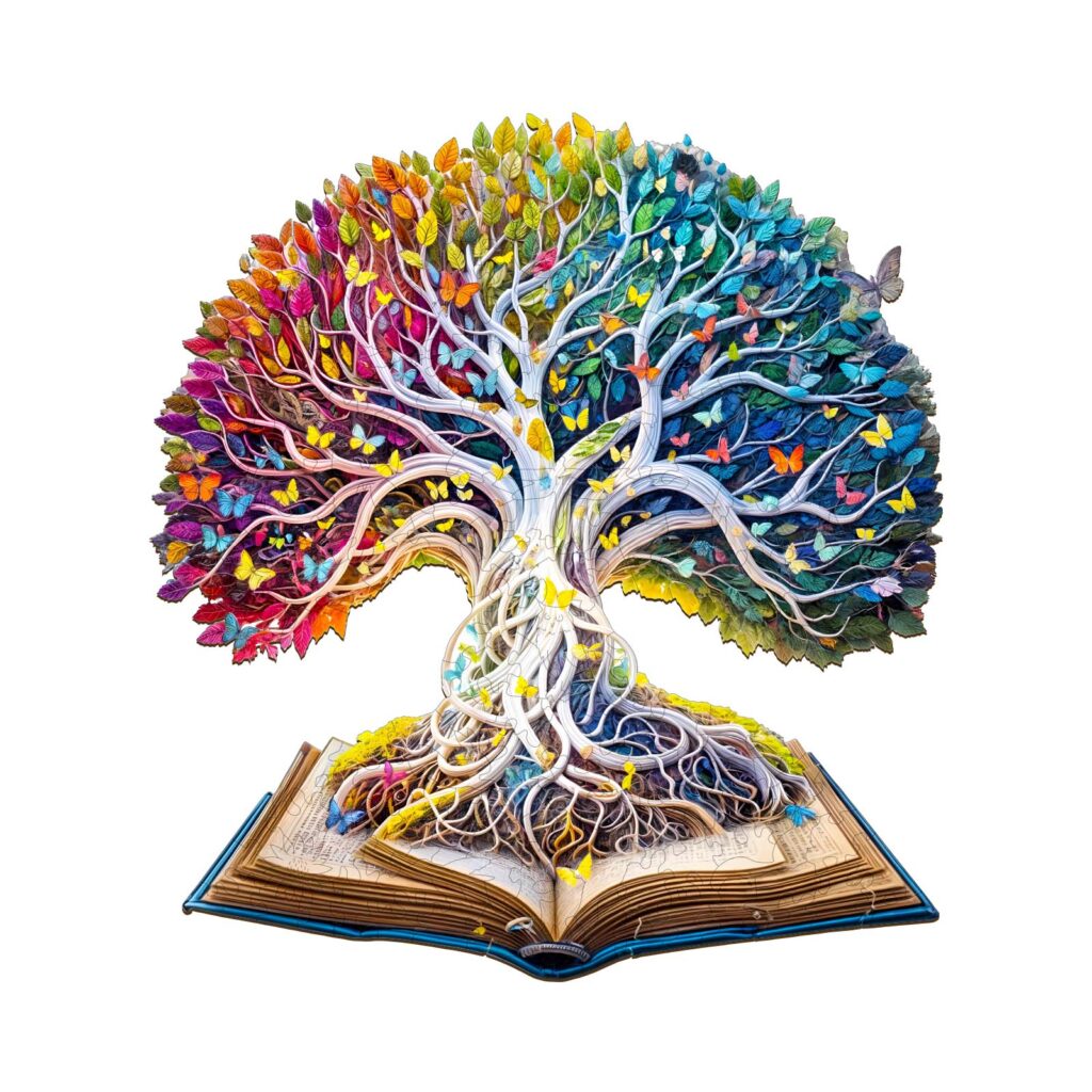 Wooden Jigsaw Puzzle – Colorful Tree of Life 66edae634aec9