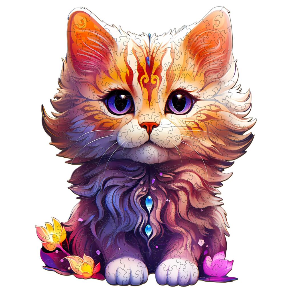 Wooden Jigsaw Puzzle-Cute Cat 66d9b3594ffa5