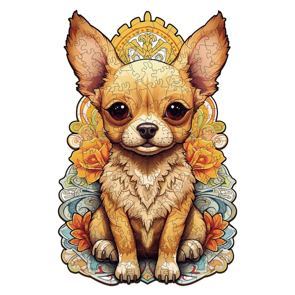 Wooden Jigsaw Puzzle-Cute Chihuahua-2 66e0a1217b218