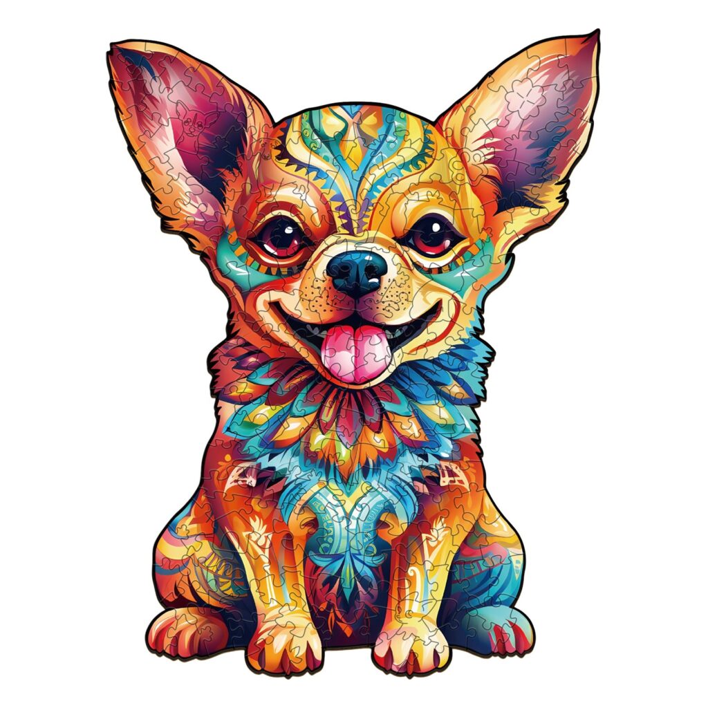 Wooden Jigsaw Puzzle-Cute Chihuahua 66ecac7a57f99