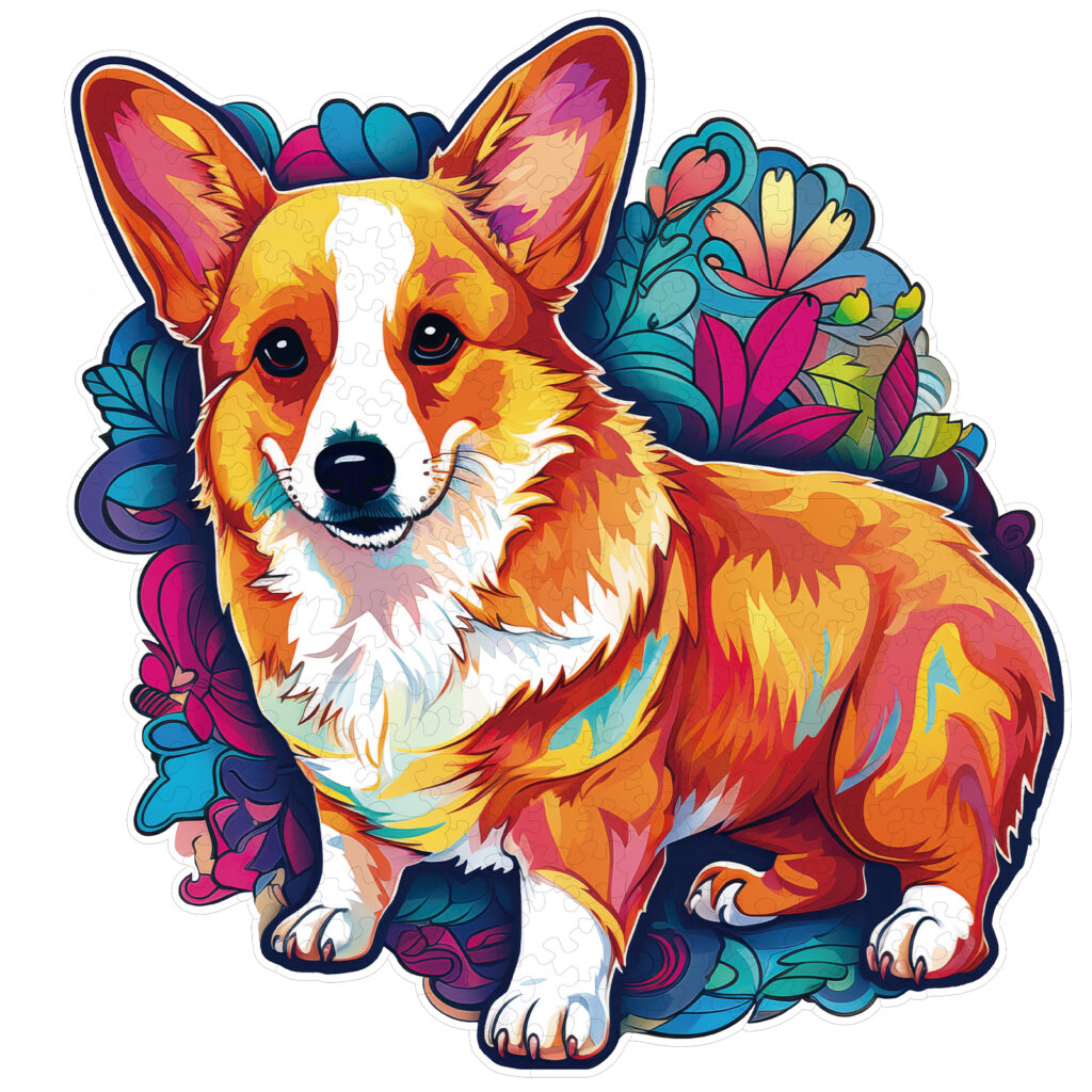 Wooden Jigsaw Puzzle – Cute Corgi 66ea89ea56f32