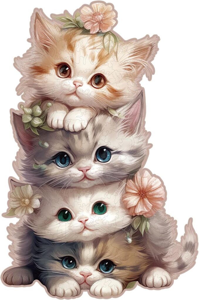Wooden Jigsaw Puzzle-Cute Kitten 66e625ff6ce89