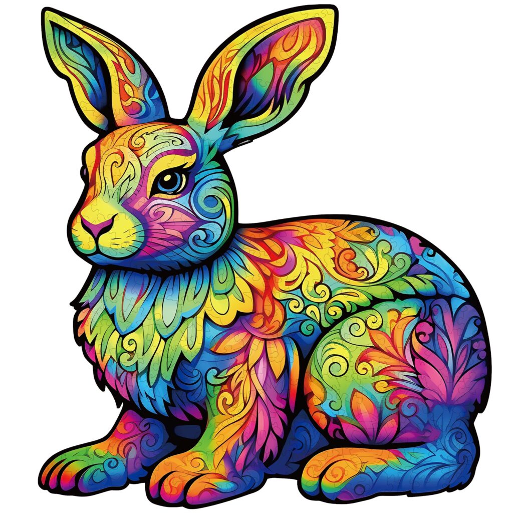 Wooden Jigsaw Puzzle-Cute Rabbit 66d9d2481f801