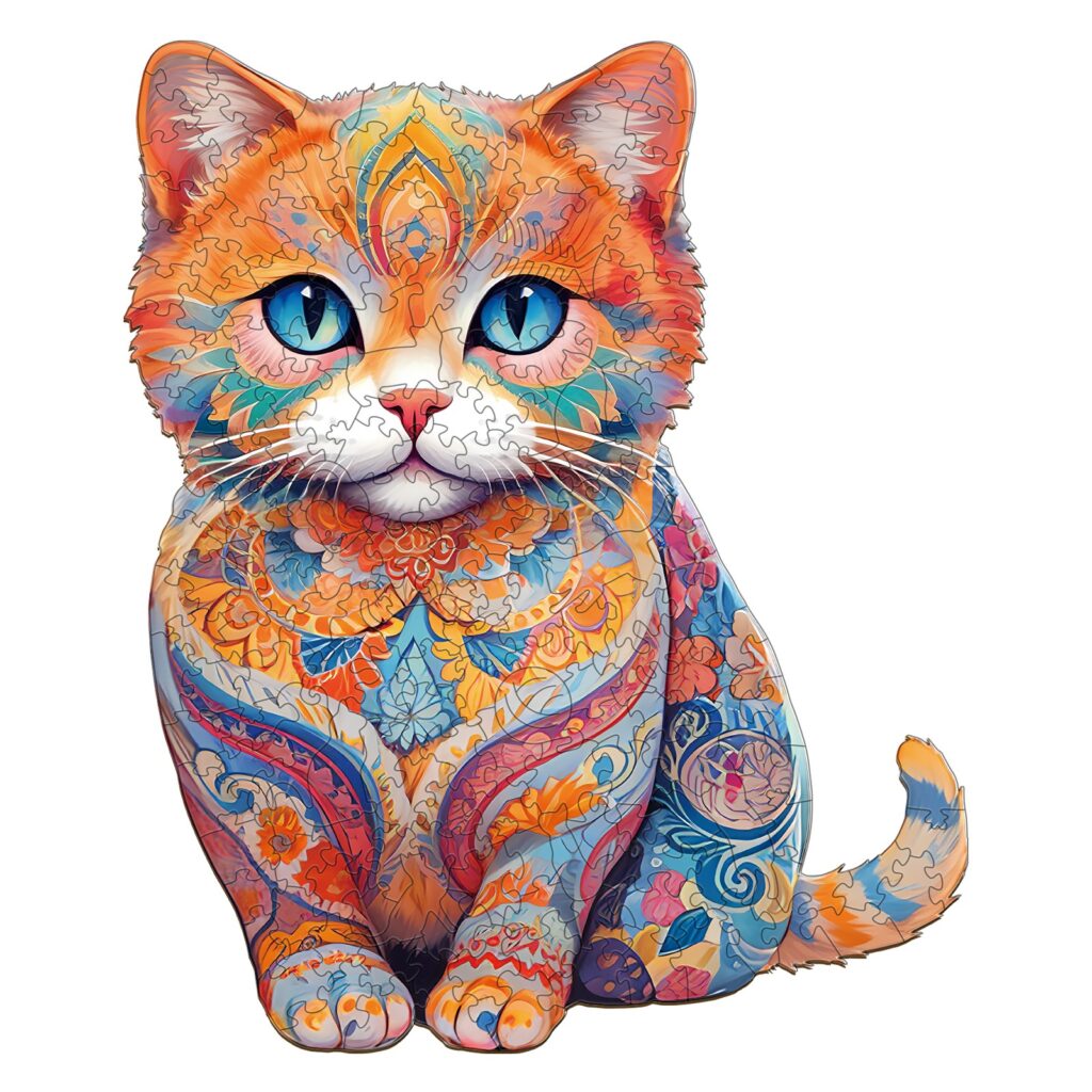 Wooden Jigsaw Puzzle – Cute Scottish Cat 66e0b5cd89e1e