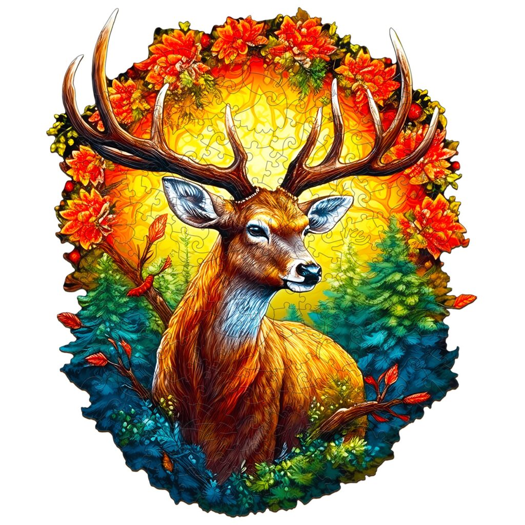 Wooden Jigsaw Puzzle-Deer of Life-2 66eb8bc28cea6