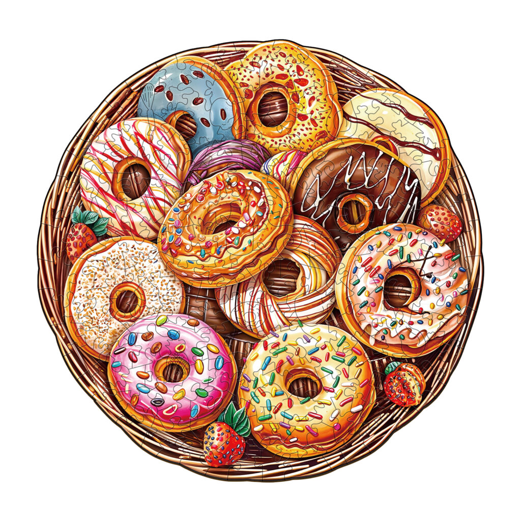 Wooden Jigsaw Puzzle – Donuts Puzzle 66d99ebf41cab