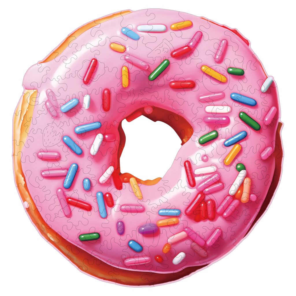 Wooden Jigsaw Puzzle-Doughnut 66debc72c335d