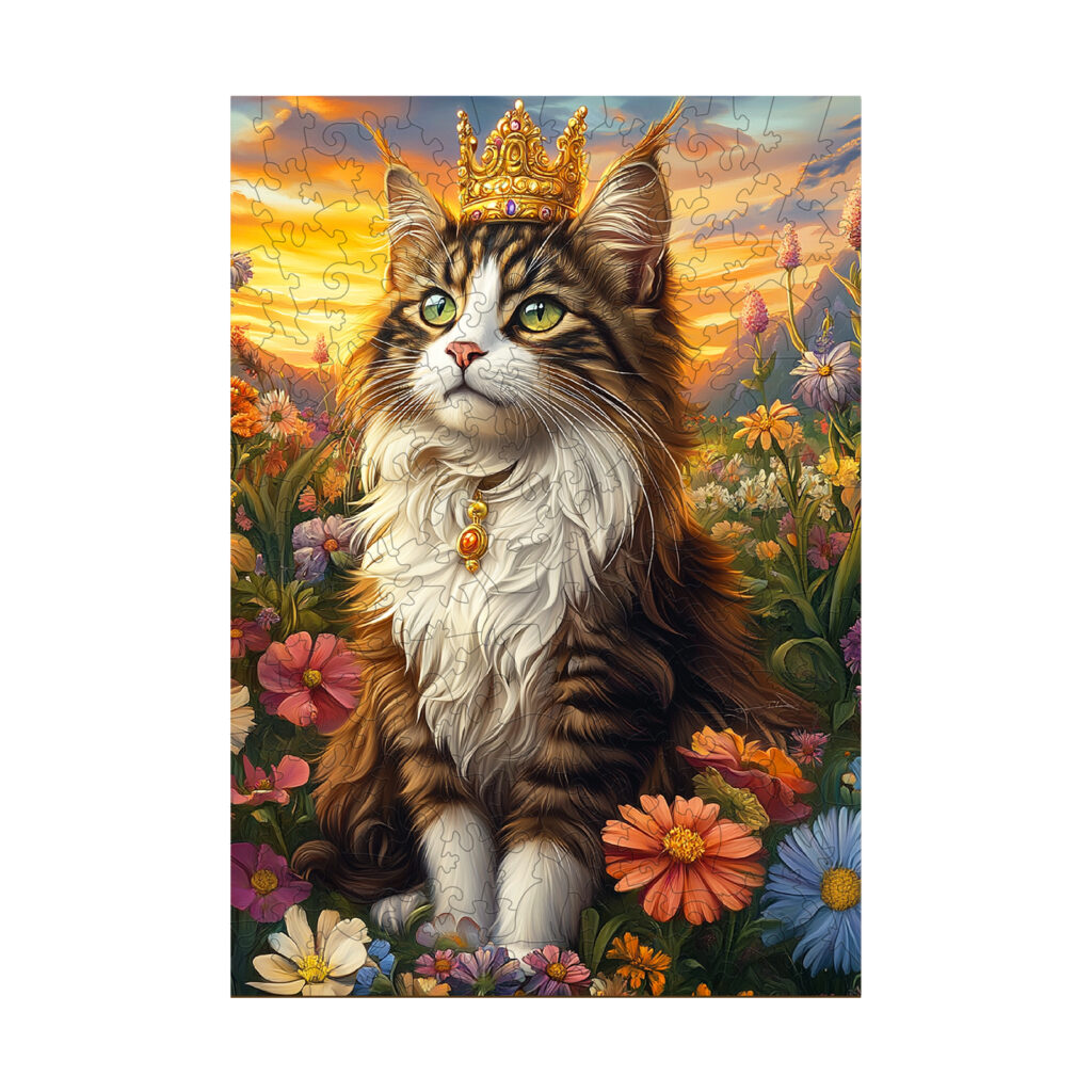 Wooden Jigsaw Puzzle-Elegant Cat 66df3847b0051