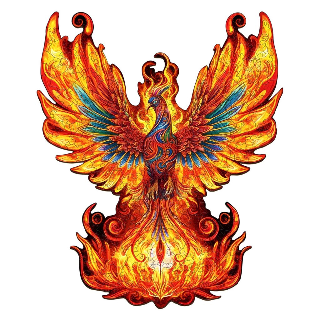 Wooden Jigsaw Puzzle-Flame-born Phoenix 66e6f425d7451