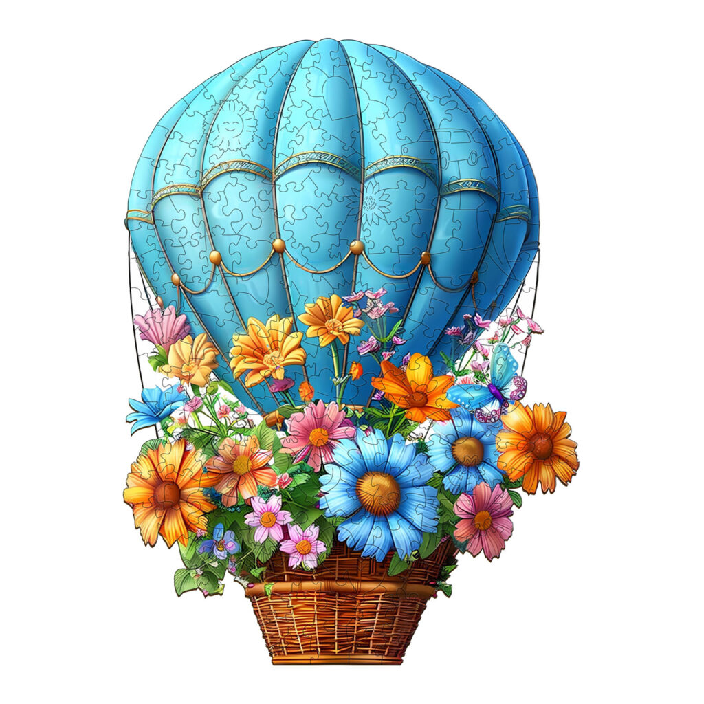 Wooden Jigsaw Puzzle-Flying Flowers 66ebbf50cf154