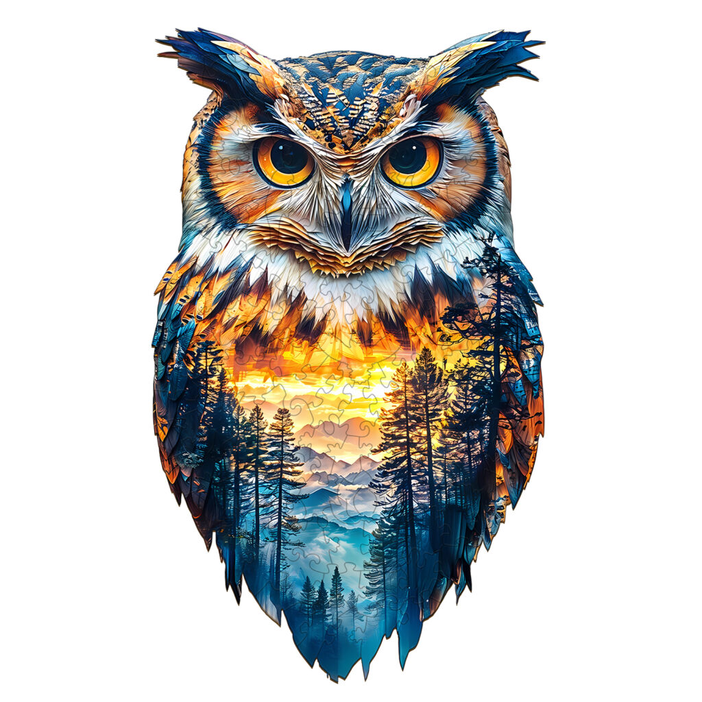 Wooden Jigsaw Puzzle-Forest Owl 66edd7b14729e