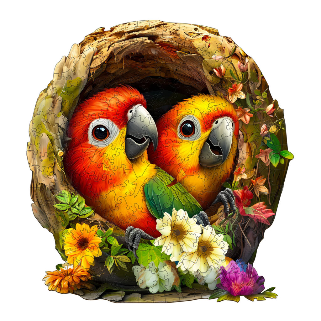 Naughty Parrot 2-Wooden Jigsaw Puzzle 66ede1e878d0e