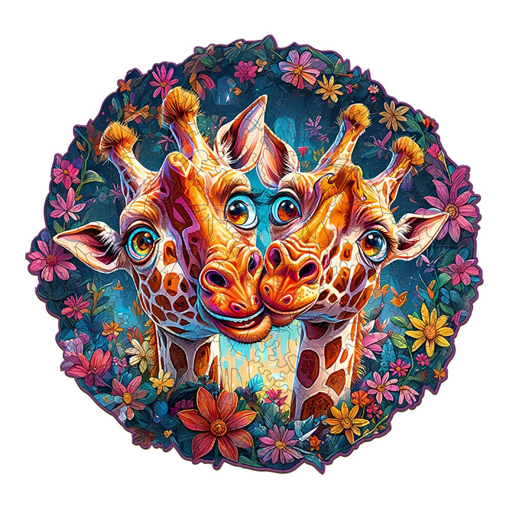 Wooden Jigsaw Puzzle – Funny Giraffe 66eaa8e74b116