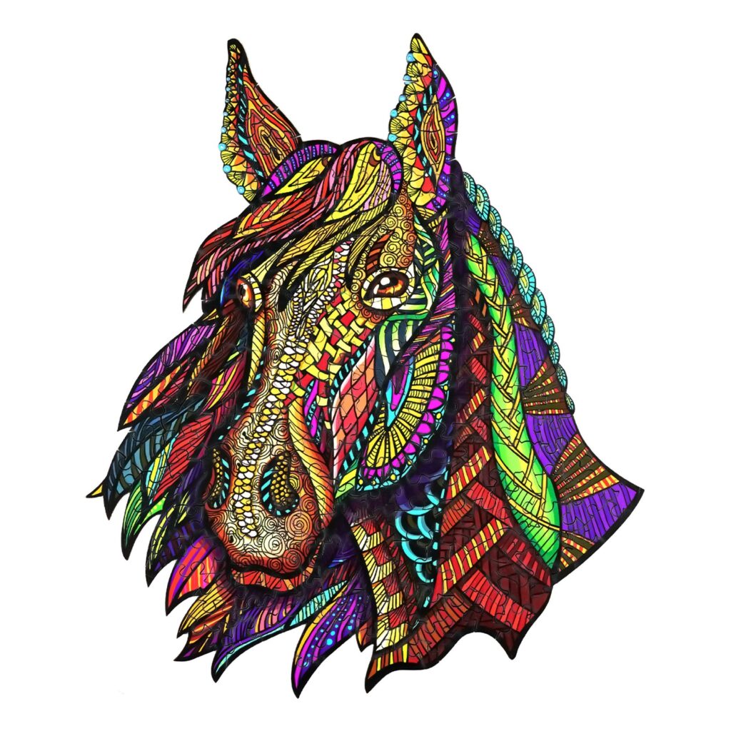 Wooden Jigsaw Puzzle-GALLOPING HORSE 66e4f0ace8203