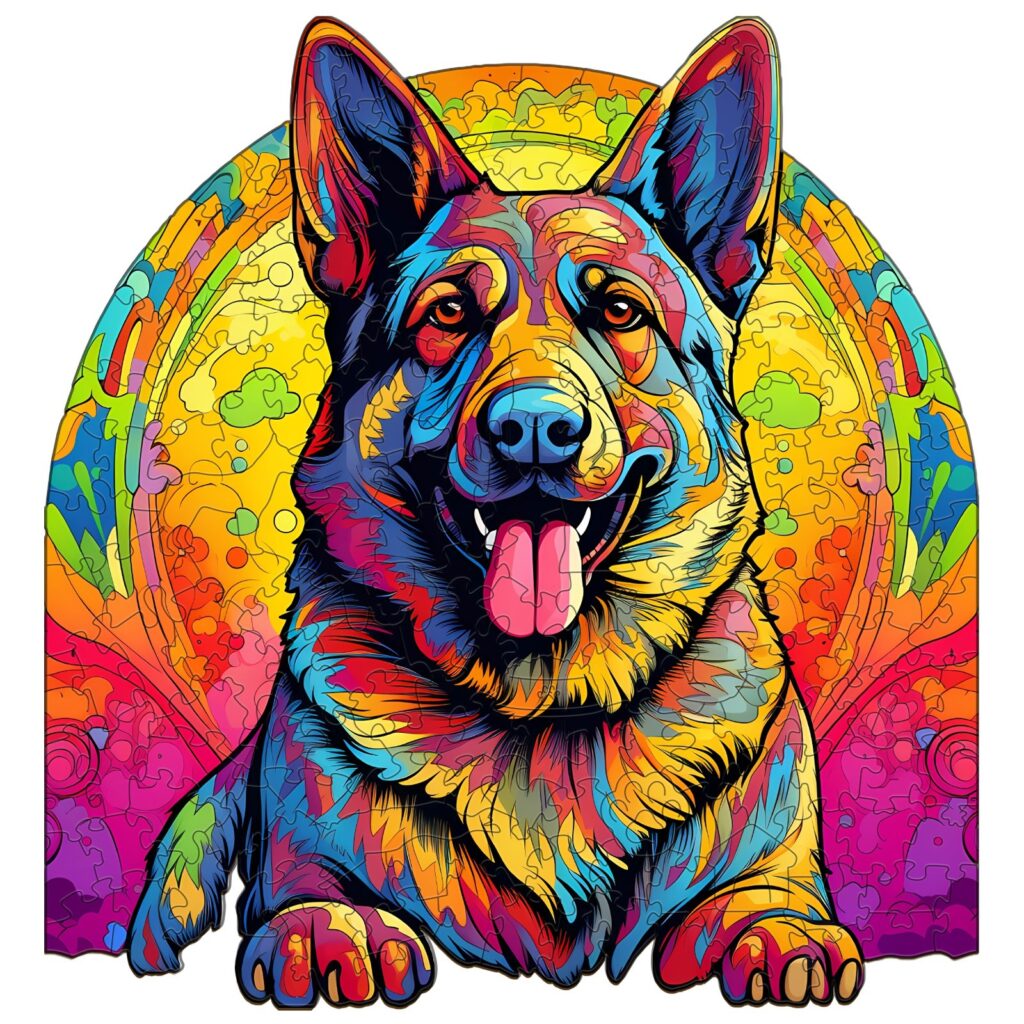 Wooden Jigsaw Puzzle-German Shepherd 3 66eafb6f286dc